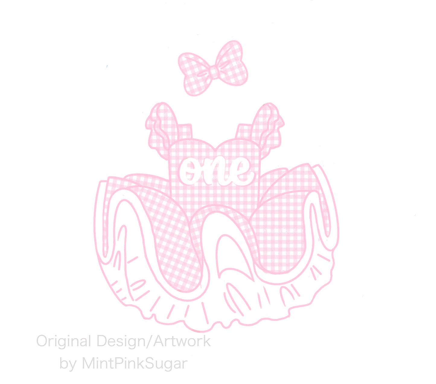 CUSTOM ORDER || PINK GINGHAM || FIRST BIRTHDAY